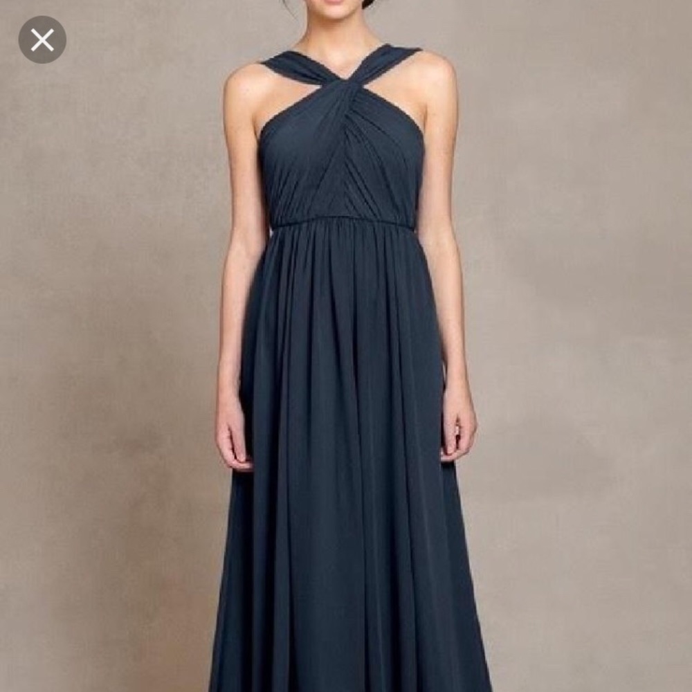 Jenny Yoo Jacqueline navy blue dress size 8.